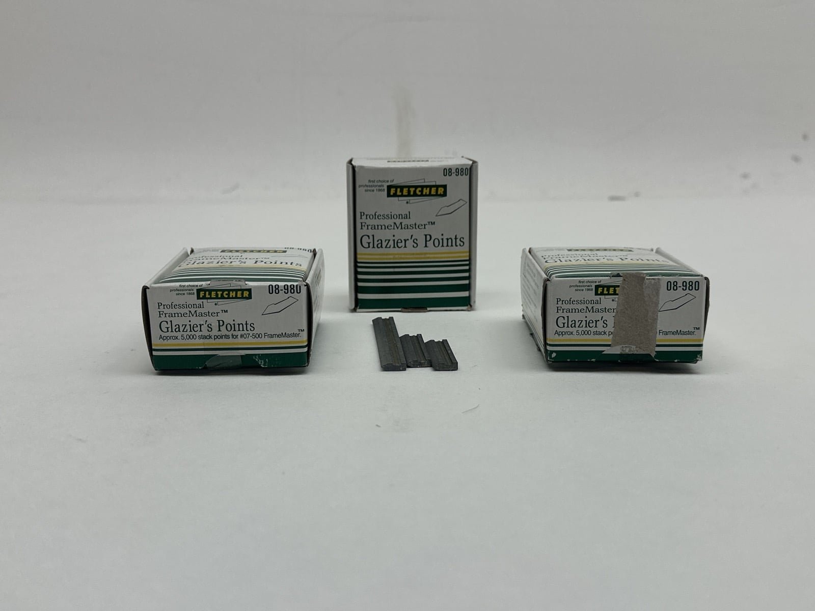 3 st. Paket stift för inramning och glasning Glazier’s Points, FrameMaster
