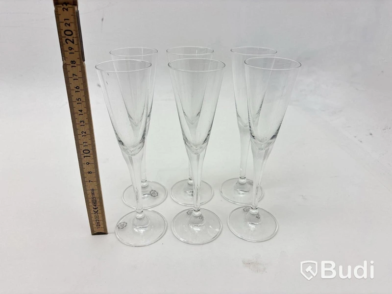 Parti med glas, olika modeller och storlekar