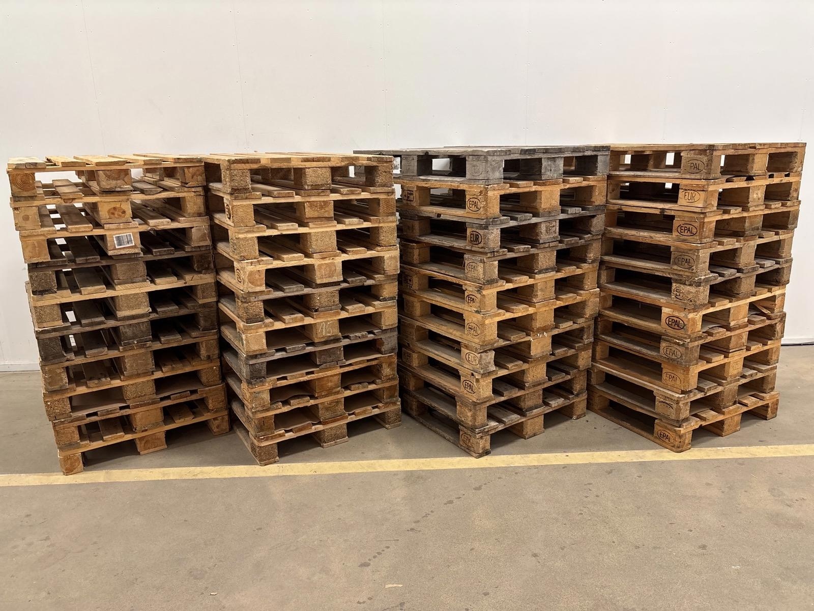 Parti med pallar för helpall, EPAL, EUR, 40 st.