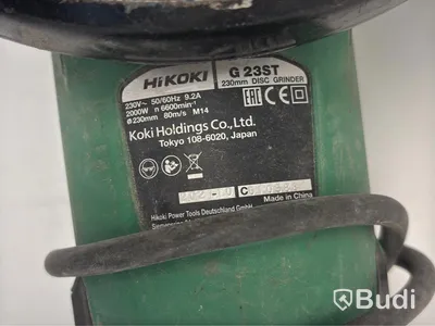 Hikoki Angle Grinder, G23ST, incl. 2 Meec Tools Belt Files, 016272