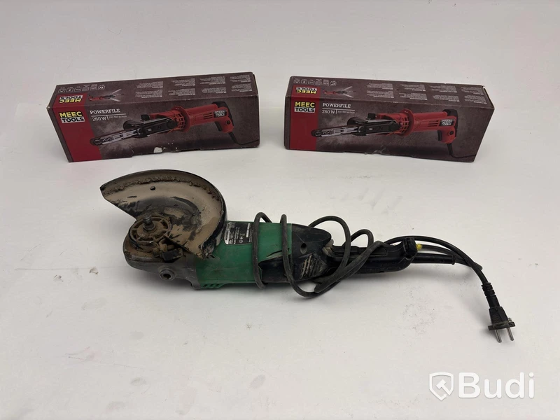Hikoki Angle Grinder, G23ST, incl. 2 Meec Tools Belt Files, 016272