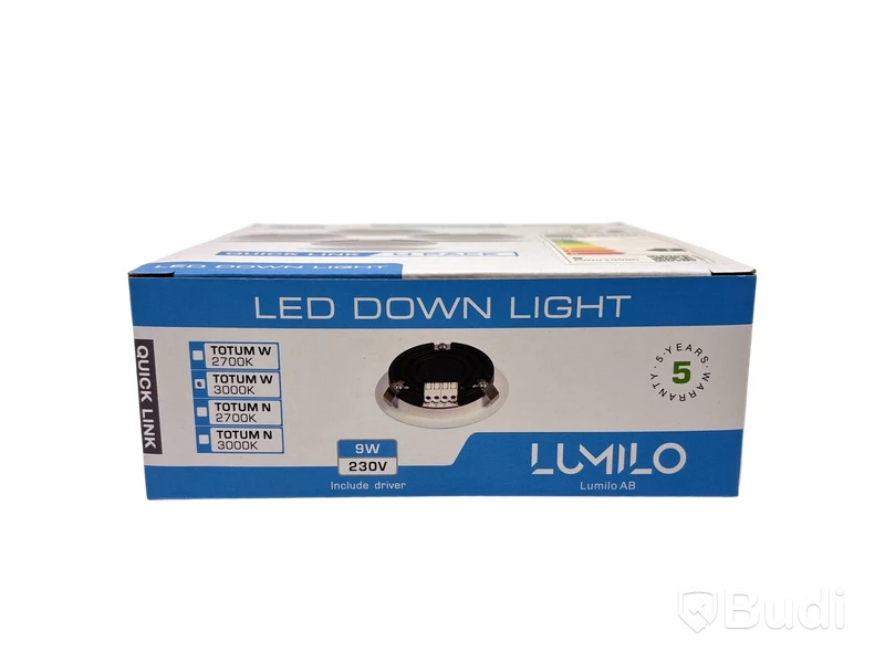 5 st. 4-pack LED-lampor Lumilo, Totum W 3000k, Quick Link
