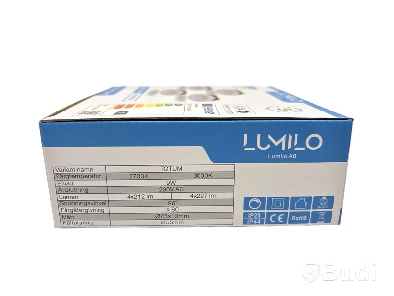 5 st. 4-pack LED-lampor Lumilo, Totum W 3000k, Quick Link