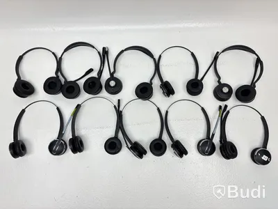 10 st. Hörlurar Jabra olika modeller med diverse tillbehör.