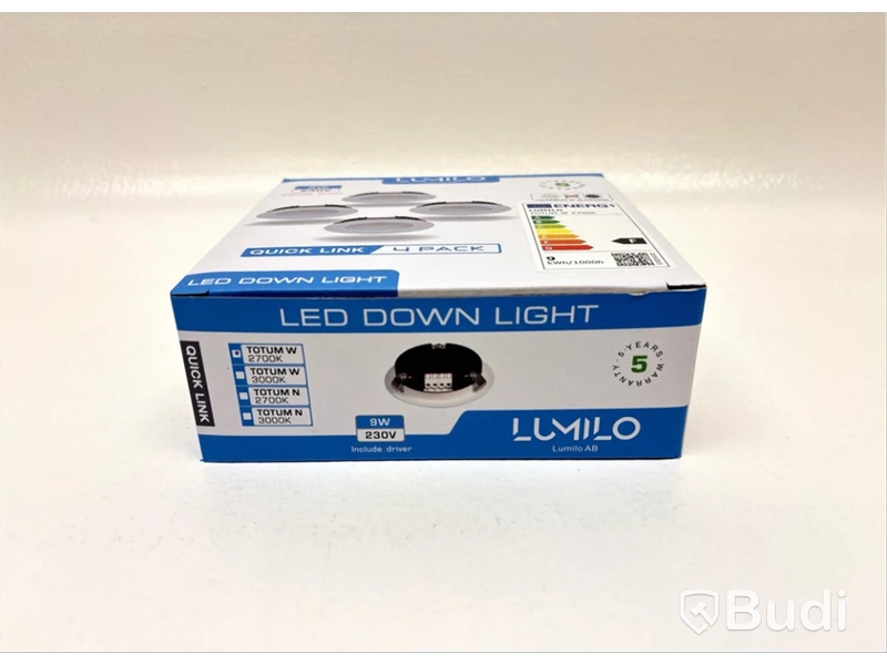 5 st. 4-pack LED-lampor Lumilo, Totum W 2700k, Quick Link