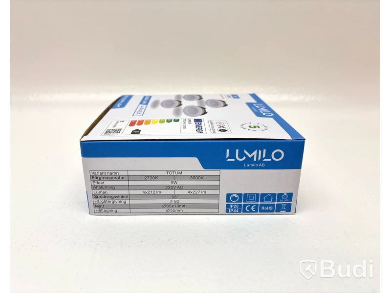 5 st. 4-pack LED-lampor Lumilo, Totum W 2700k, Quick Link