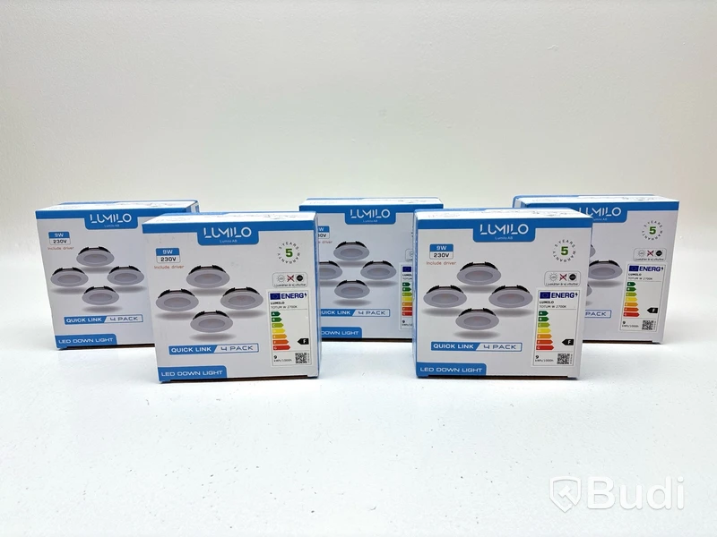5 st. 4-pack LED-lampor Lumilo, Totum W 2700k, Quick Link