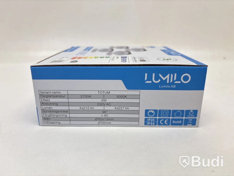 10 st. 4-pack LED-lampor Lumilo, Totum N 2700k, Quick Link