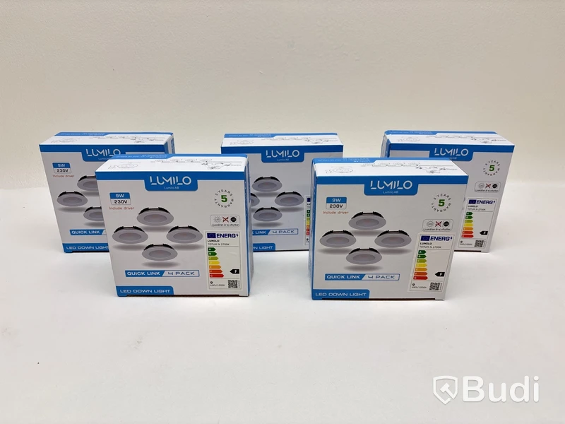 5 st. 4-pack LED-lampor Lumilo, Totum N 2700k, Quick Link