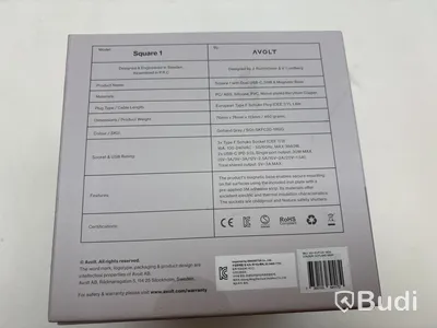 Grenuttag Square 1 Avolt , samt 3 st. USB-C kablar Avolt