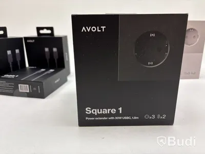 Grenuttag Square 1 Avolt , samt 3 st. USB-C kablar Avolt
