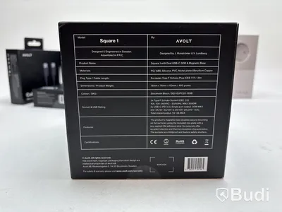 Grenuttag Square 1 Avolt , samt 3 st. USB-C kablar Avolt