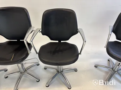 4 st. Frisörstolar inkl. 3 st. fotstöd
