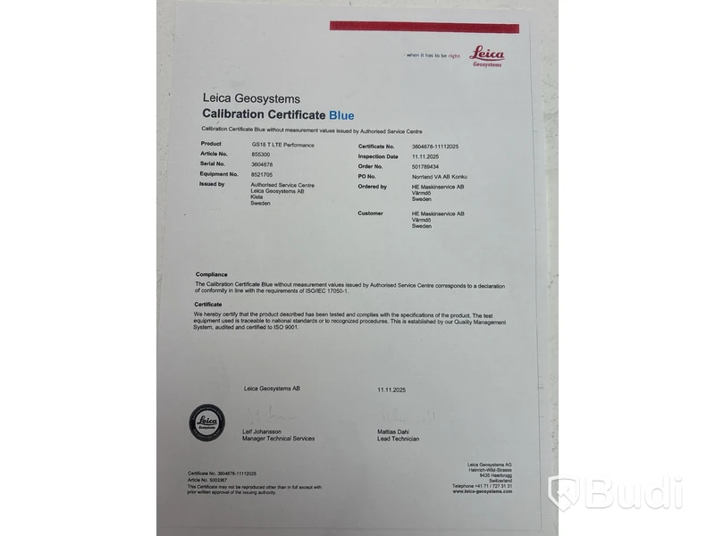 Leica Geosystem - fältdator, mätutrustning, teleskåpstång