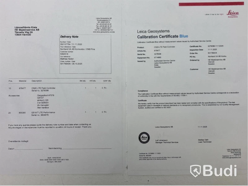Leica Geosystem - fältdator, mätutrustning, teleskåpstång