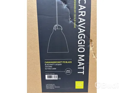 Taklampa Fritz hansen, Caravaggio P3, matt svart. Ord. pris inkl. moms: ca 9199 kr.