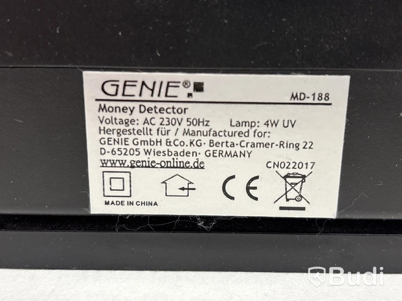 Kassalåda inkl. sedeltestare Genie MD-188