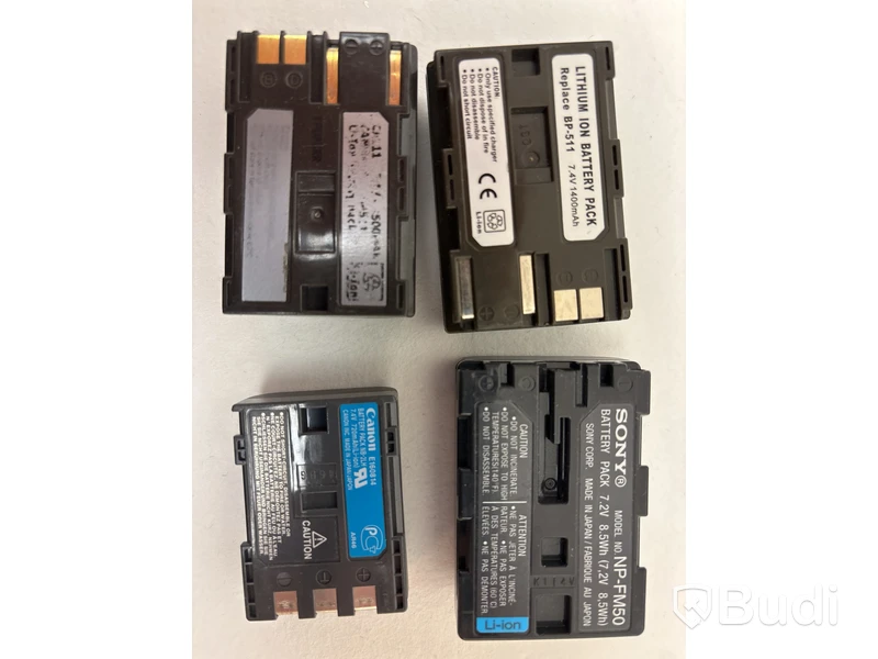 Parti med diverse batterier Canon