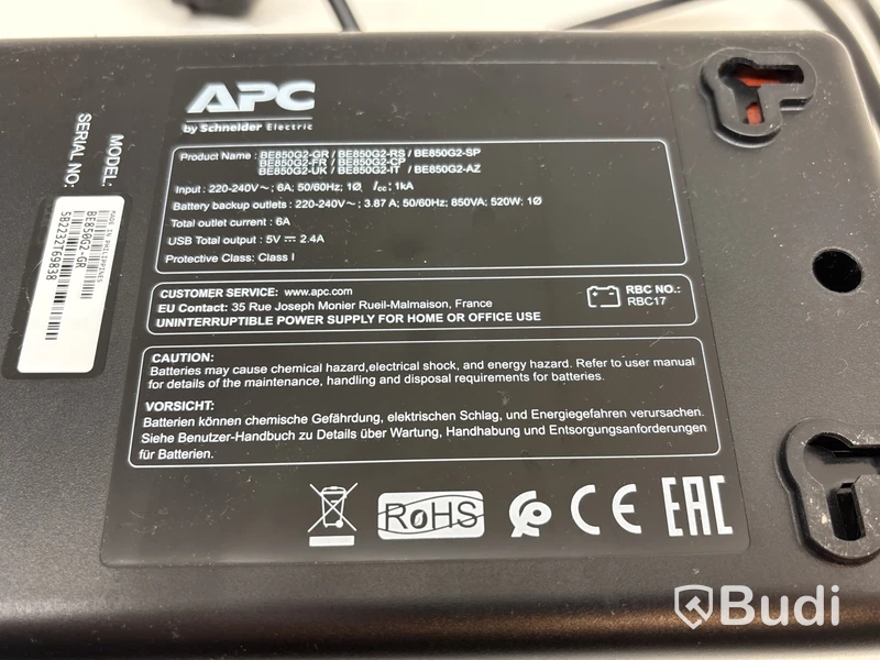 UPS Schneider APC BE850G2-GR 850VA