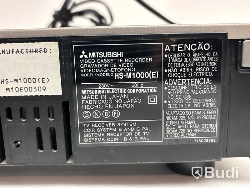 Videobandspelare Mitisubishi M1000(E)
