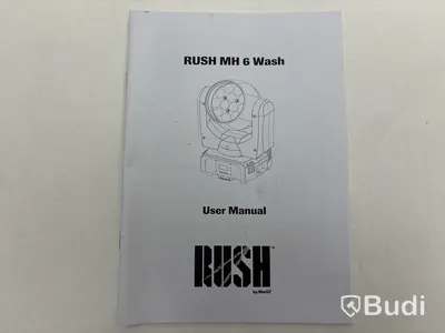 4 st. LED-moving head wash-lampa Rush, MH 6 Wash inkl. case Amptown