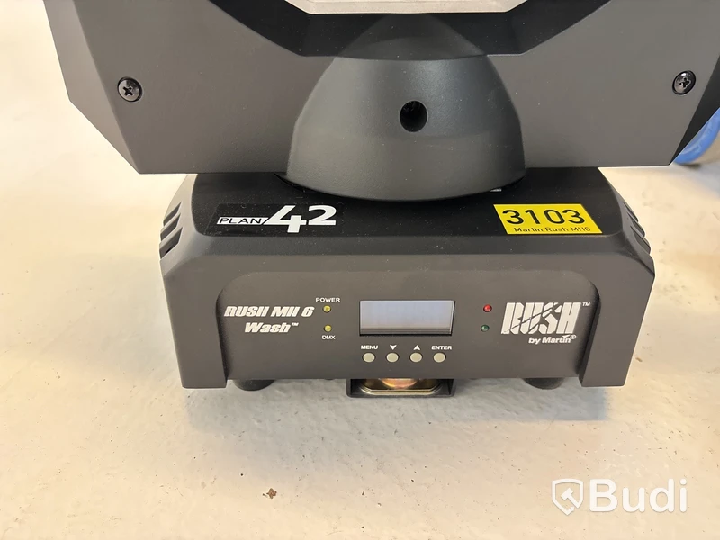 4 st. LED-moving head wash-lampa Rush, MH 6 Wash inkl. case Amptown