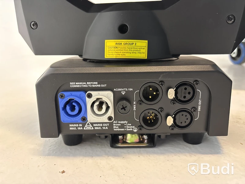 4 st. LED-moving head wash-lampa Rush, MH 6 Wash inkl. case Amptown