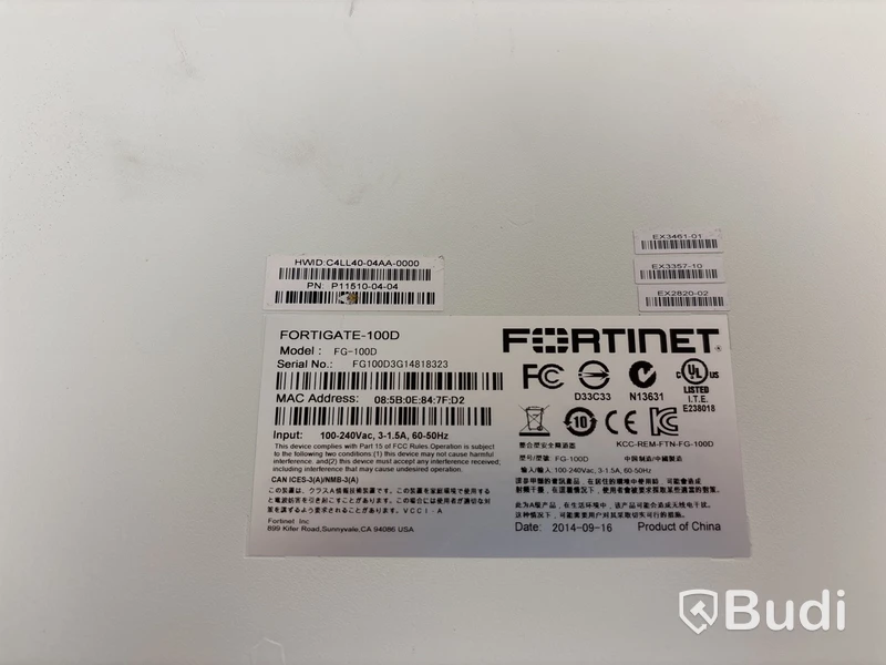Brandvägg Fortinet, FG-100D