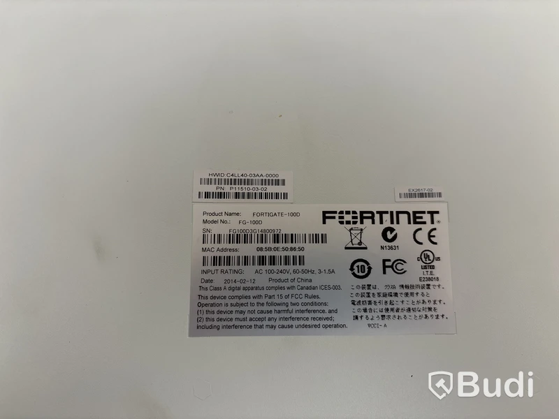 Brandvägg Fortinet, FG-100D