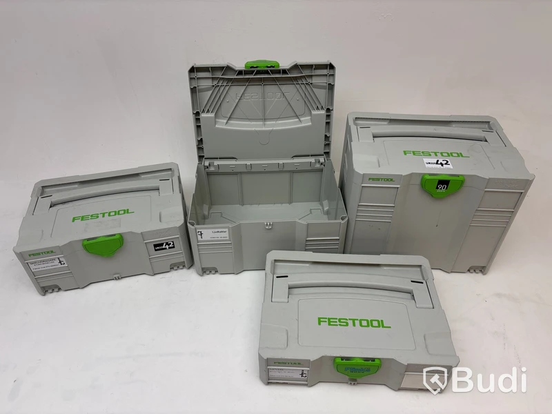 4 st. Förvaringslådor Festool.
