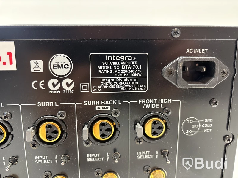 Niokanals-slutsteg för hemmabiosystem Integra, DTA-70.1.