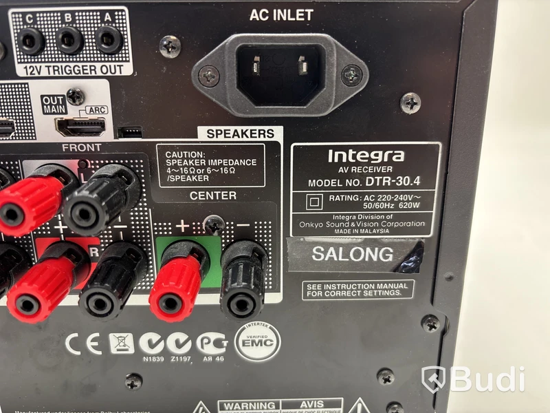 7.2-kanals nätverksförsedd A/V-receiver för hemmabio Integra, DTR-30.4