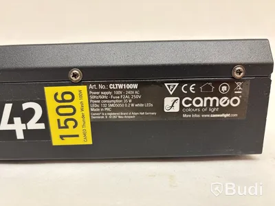 6 st. Scenbelysningsenheter Cameo, thunder wash 100 w.