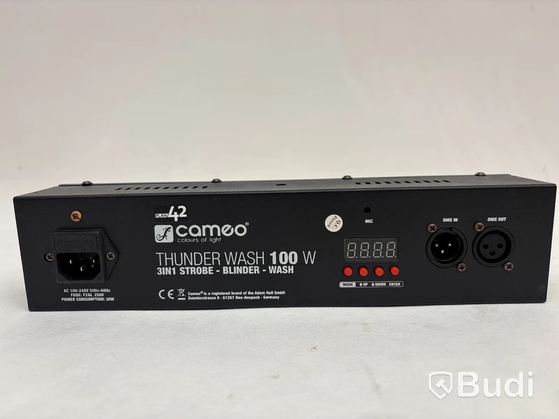 6 st. Scenbelysningsenheter Cameo, thunder wash 100 w.