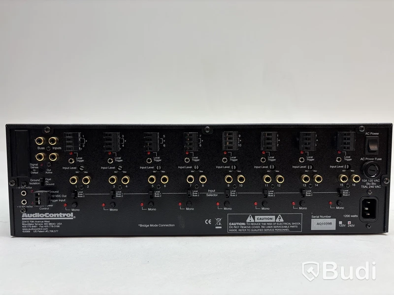 Flerkanalsförstärkare i klass H AudioControl, Architect Model 1160