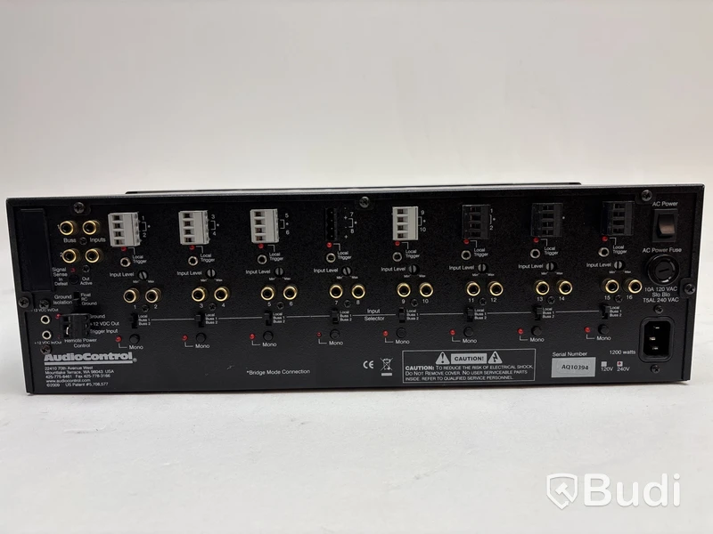 Flerkanalsförstärkare i klass H AudioControl, Architect Model 1160