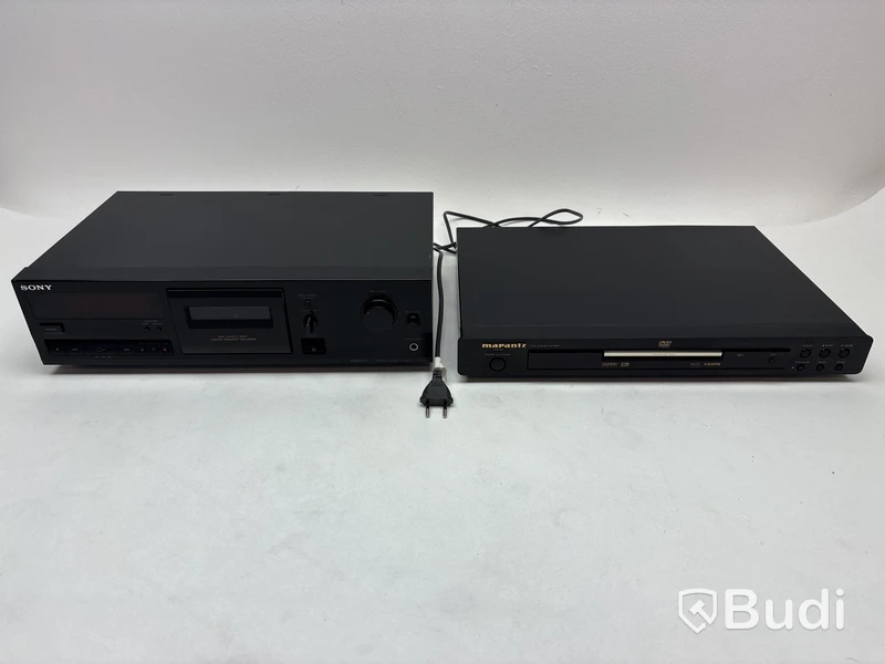 Kassettspelare Sony TC-K215 och DVD-spelare Marantz DV4001