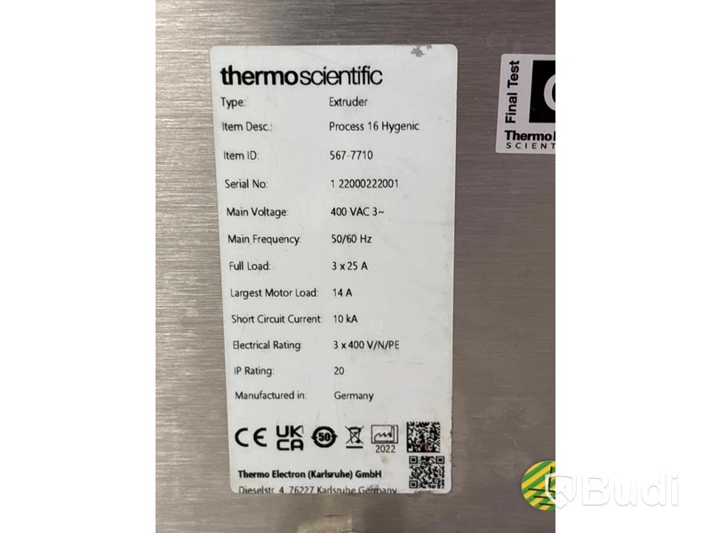 Extruder Thermo Scientific Process 16 Hygienic, 3-fas