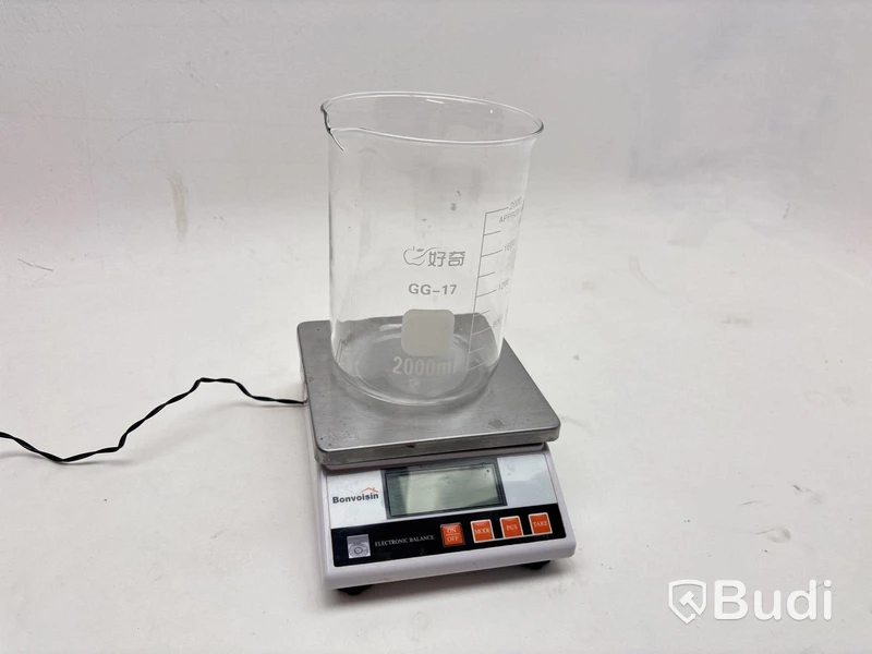 Bonvoisin precision scale, incl. glass beaker