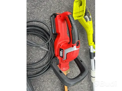 Trimmer, häcksax, spolslang med mera