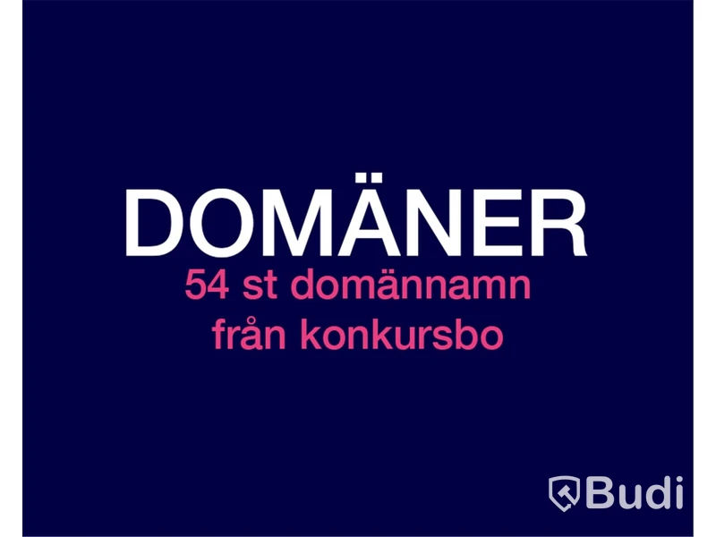 54 st Domännamn från konkursbo- Etablerad domänportfölj från svensk vårdgrupp
