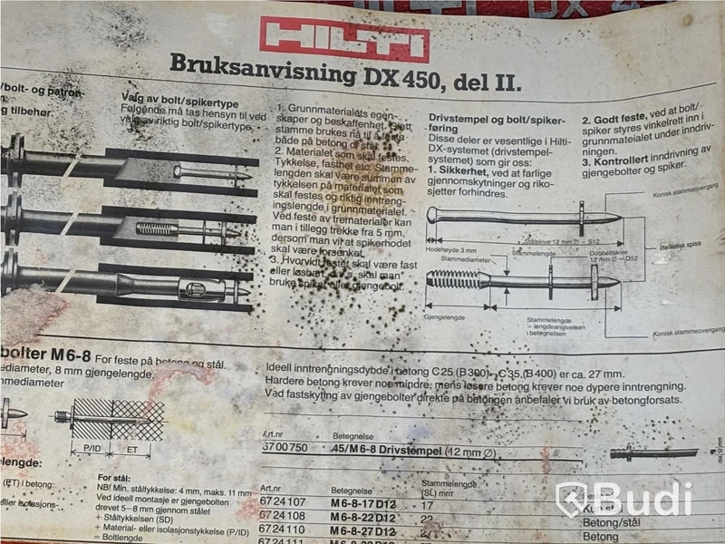 Bultpistol Hilti DX 450
