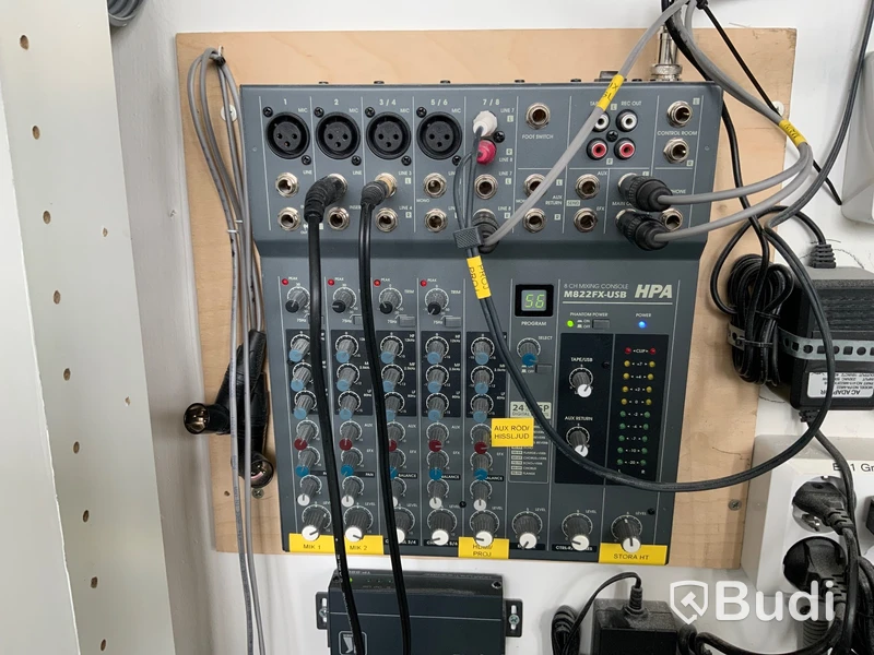 Mixerbord HPA 8 channel, M822FX-USB