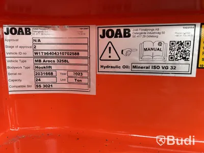Tridemväxlare Mercedes-Benz Arocs 3758 -2023 | JOAB 24 ton | Plogutrustad