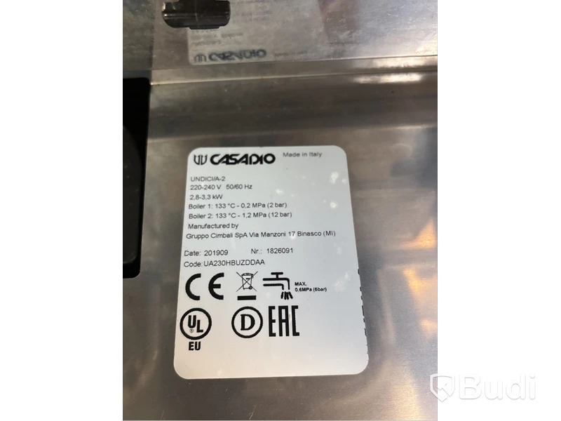 Espressomaskin Casadio, UNDICI/A-2