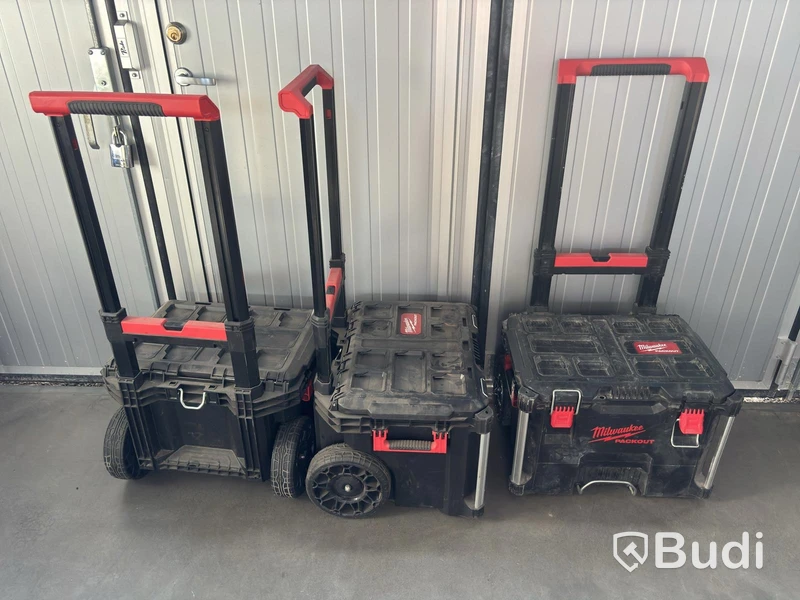 Milwaukee PACKOUT 3 st verktygsvagnar