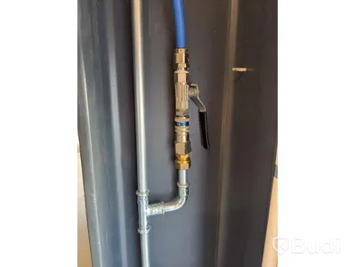 2 Wall-Mounted Compressed Air Hose Reels and 1 Cable Reel