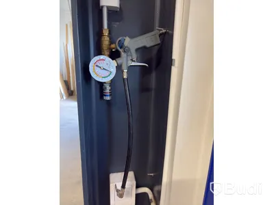 2 Wall-Mounted Compressed Air Hose Reels and 1 Cable Reel