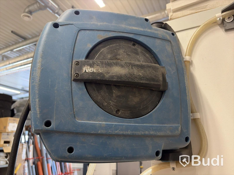 2 Wall-Mounted Compressed Air Hose Reels and 1 Cable Reel