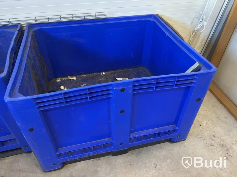 Plastic container, blue, 3 pcs